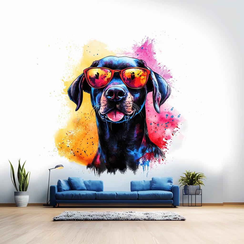 Additional product view of Bold Labrador Retriever Wall Sticker.