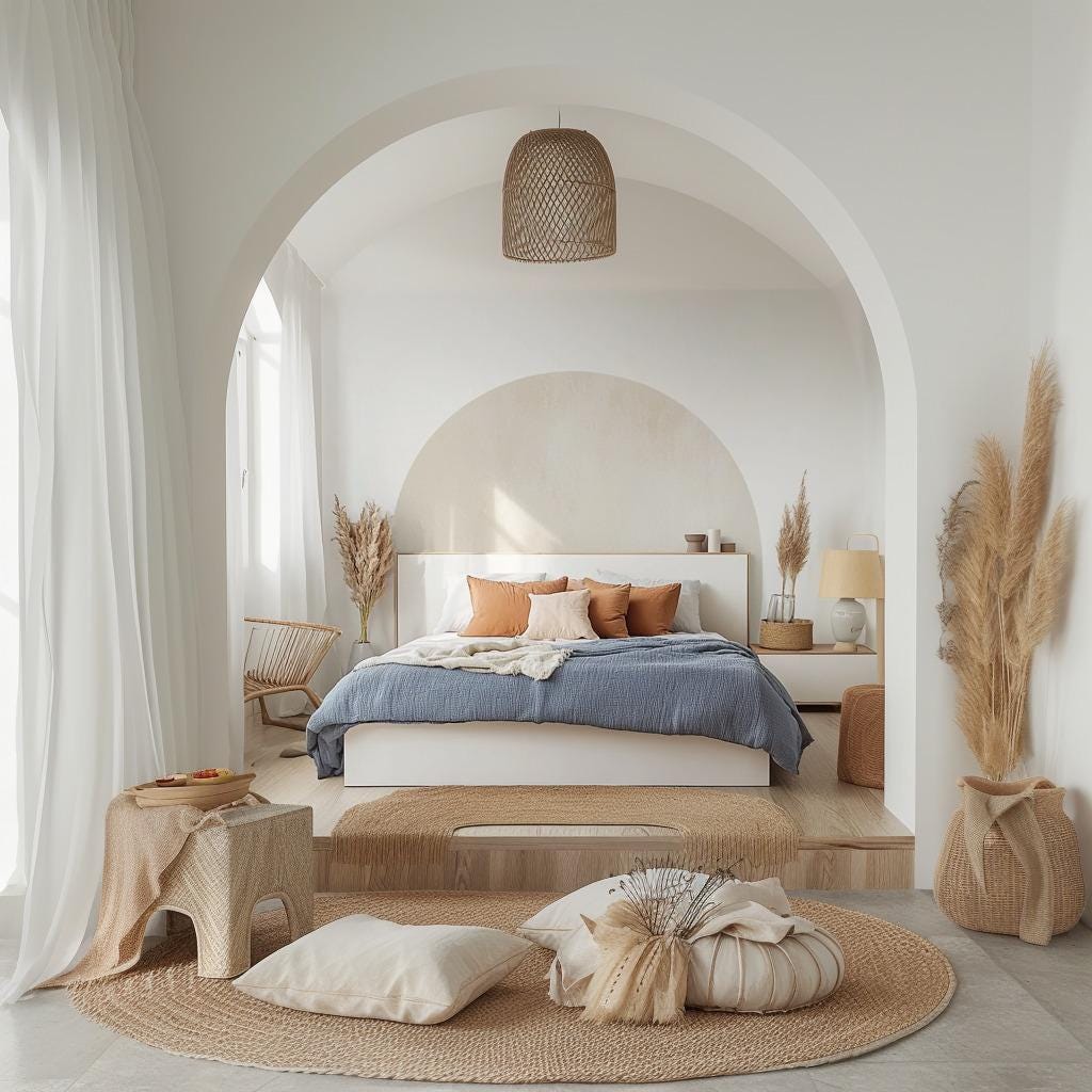 Additional product view of Minimalist Boho Headboard Decal.