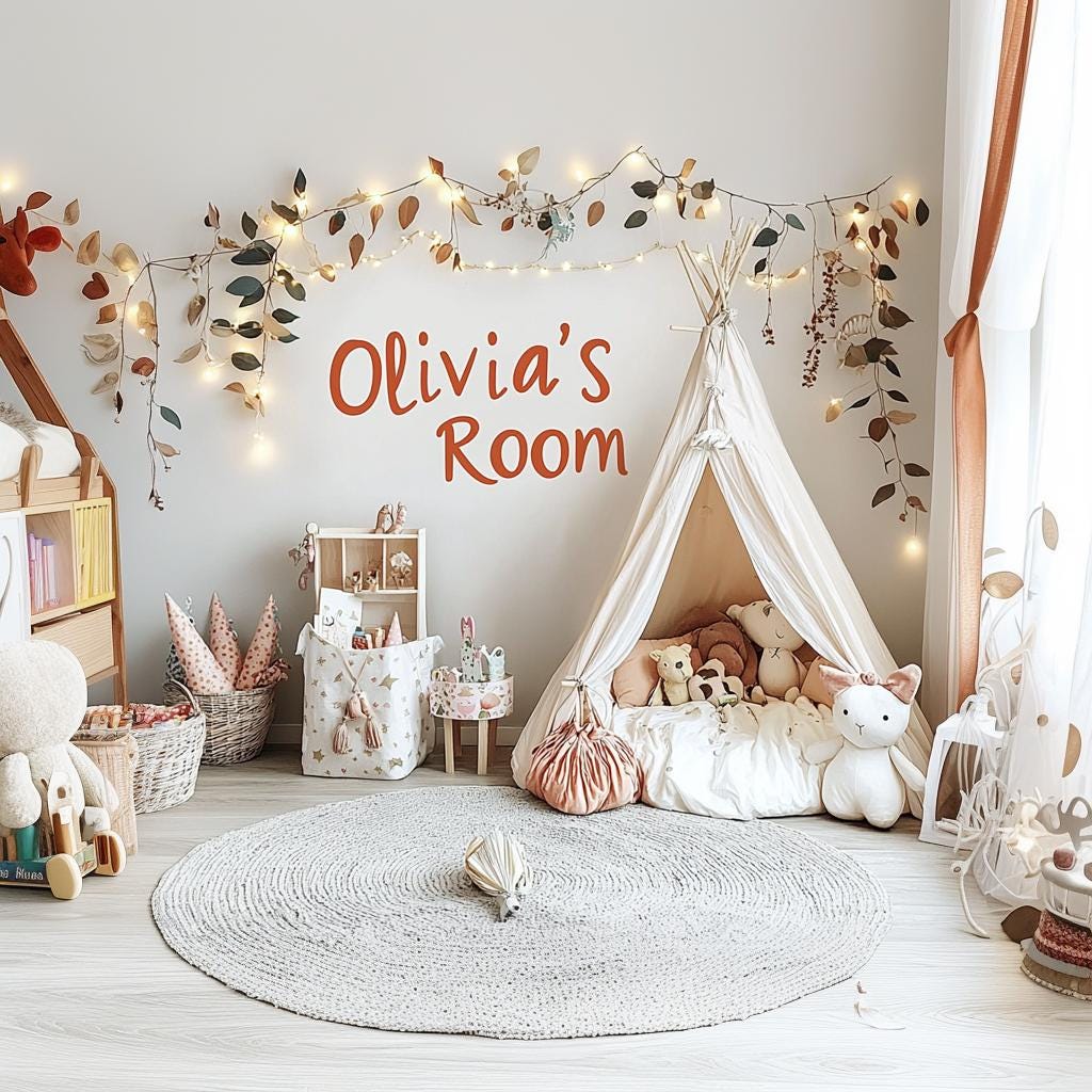 Product gallery view of Custom Kids Room Name Wall Decal.
