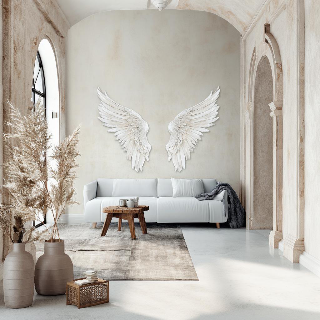 Additional product view of 3D Angel Wings Wall Decal.