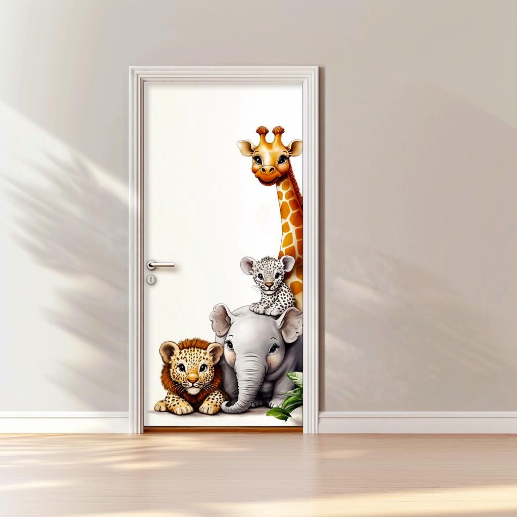 Alternate gallery view of Safari Animal Door Sticker.