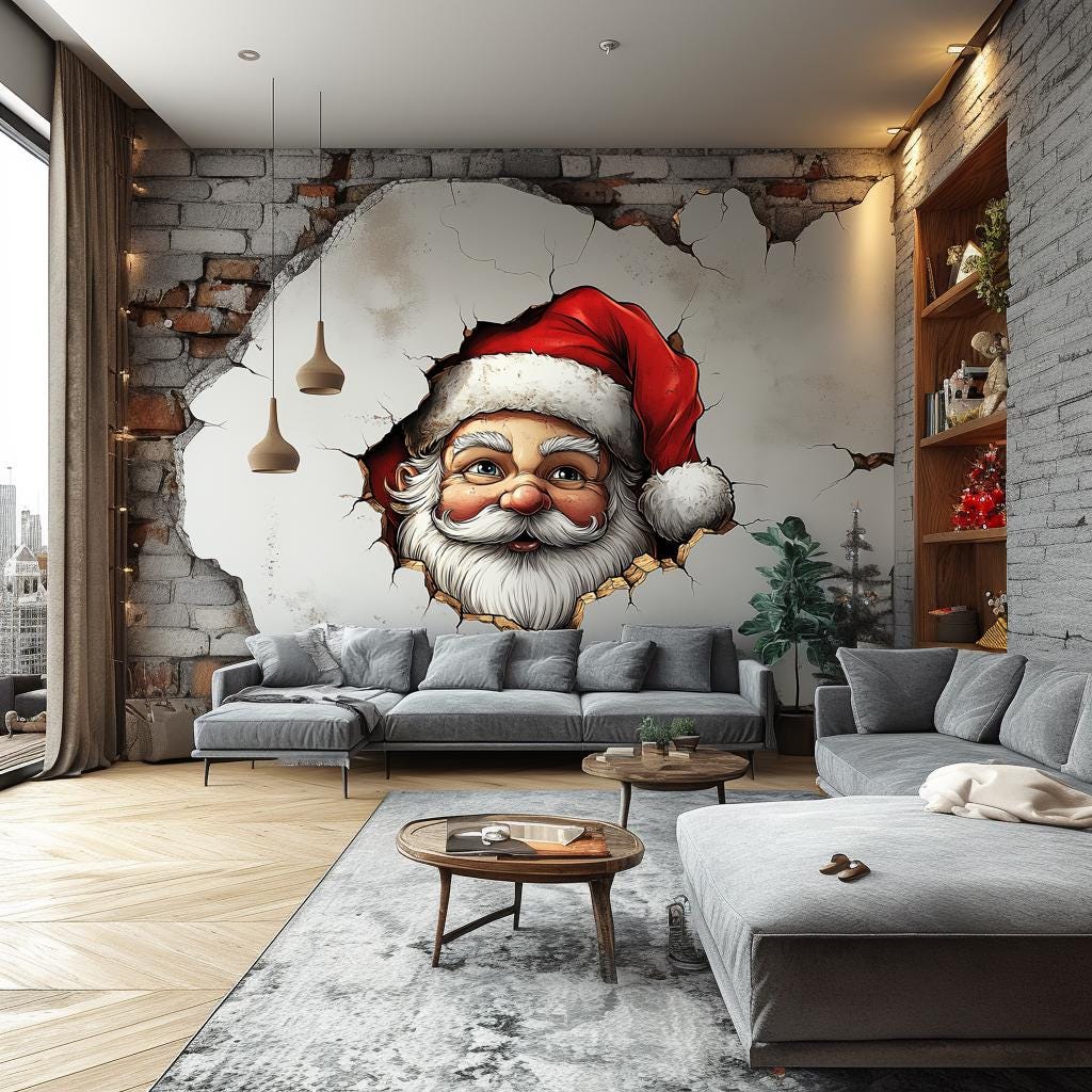 Additional product view of Santa Claus Wall Sticker.