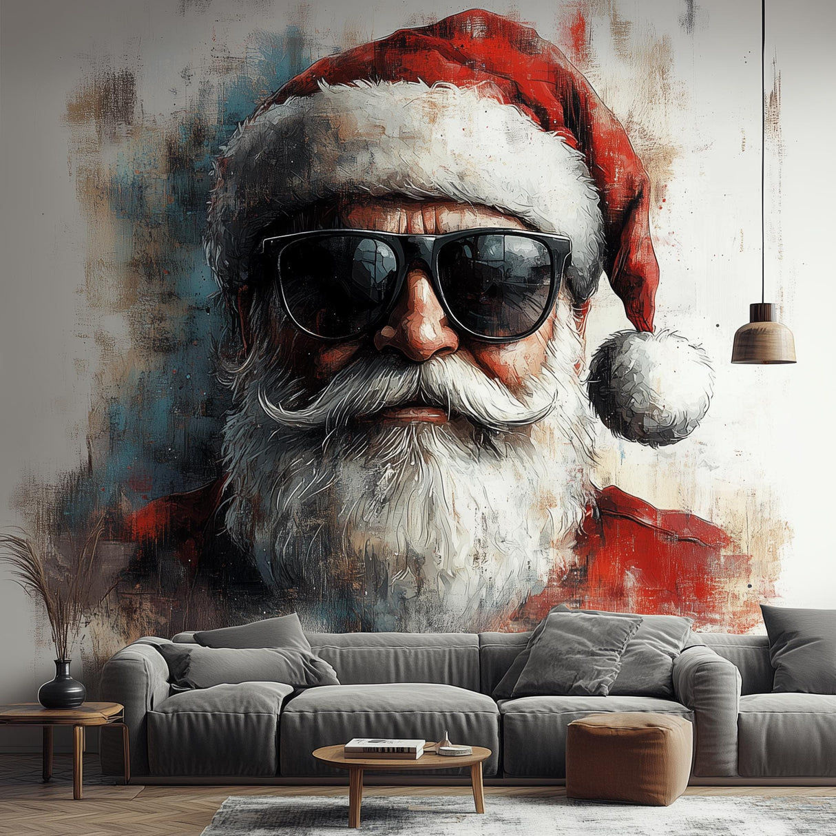 Alternate gallery view of Cool Santa Claus Wall Mural.