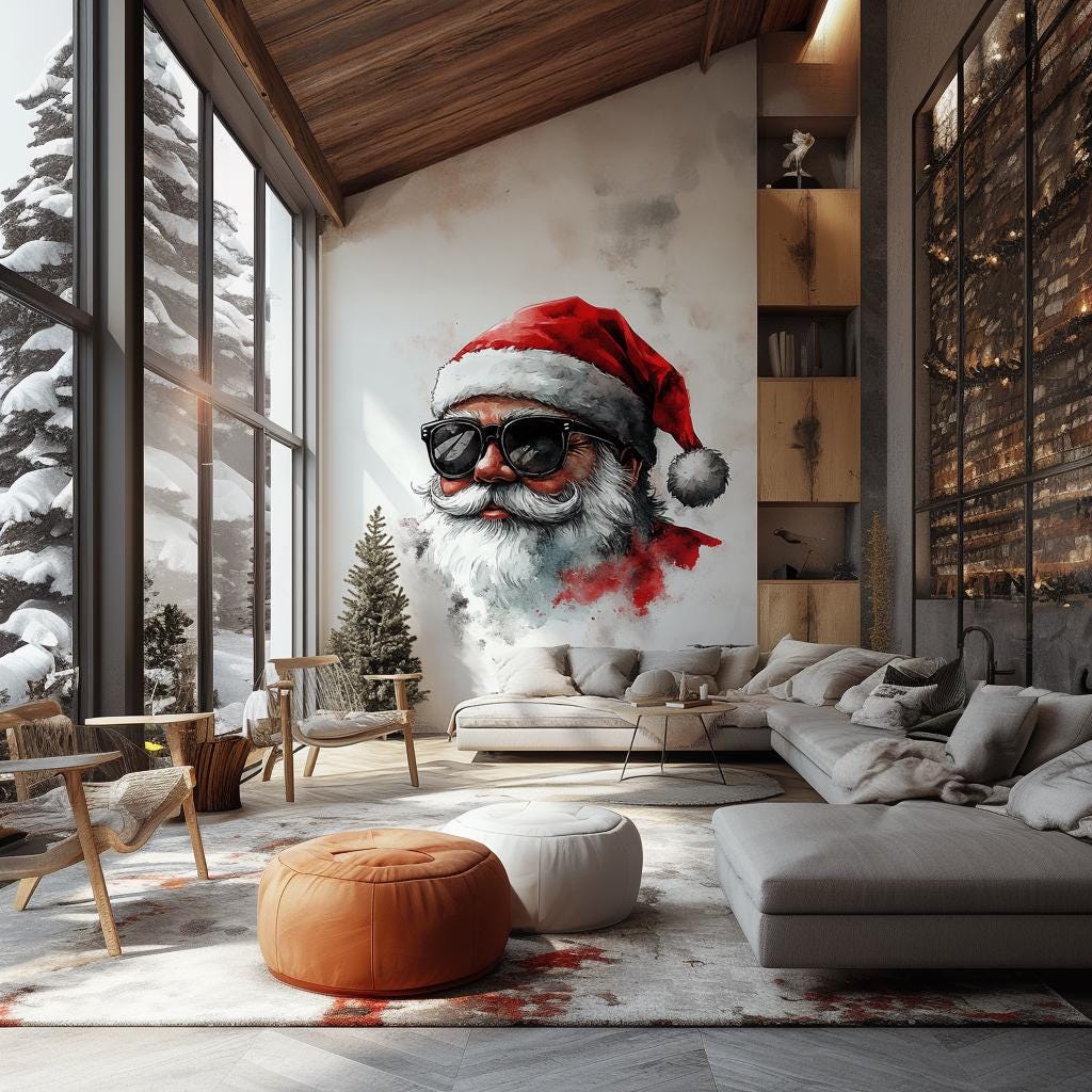 Additional product view of Cool Santa Wall Mural.