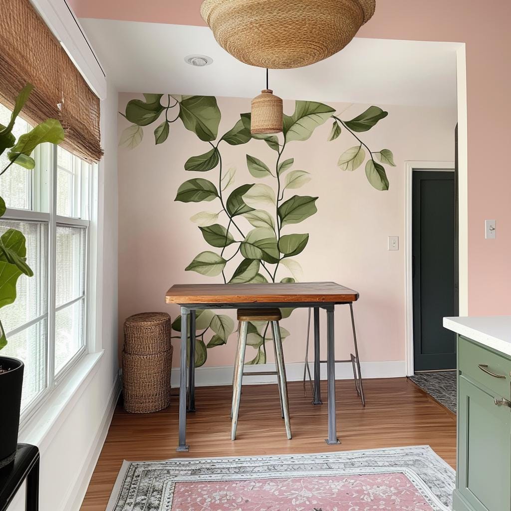 Alternate gallery view of Vertical Leaf Wall Decal Sticker.