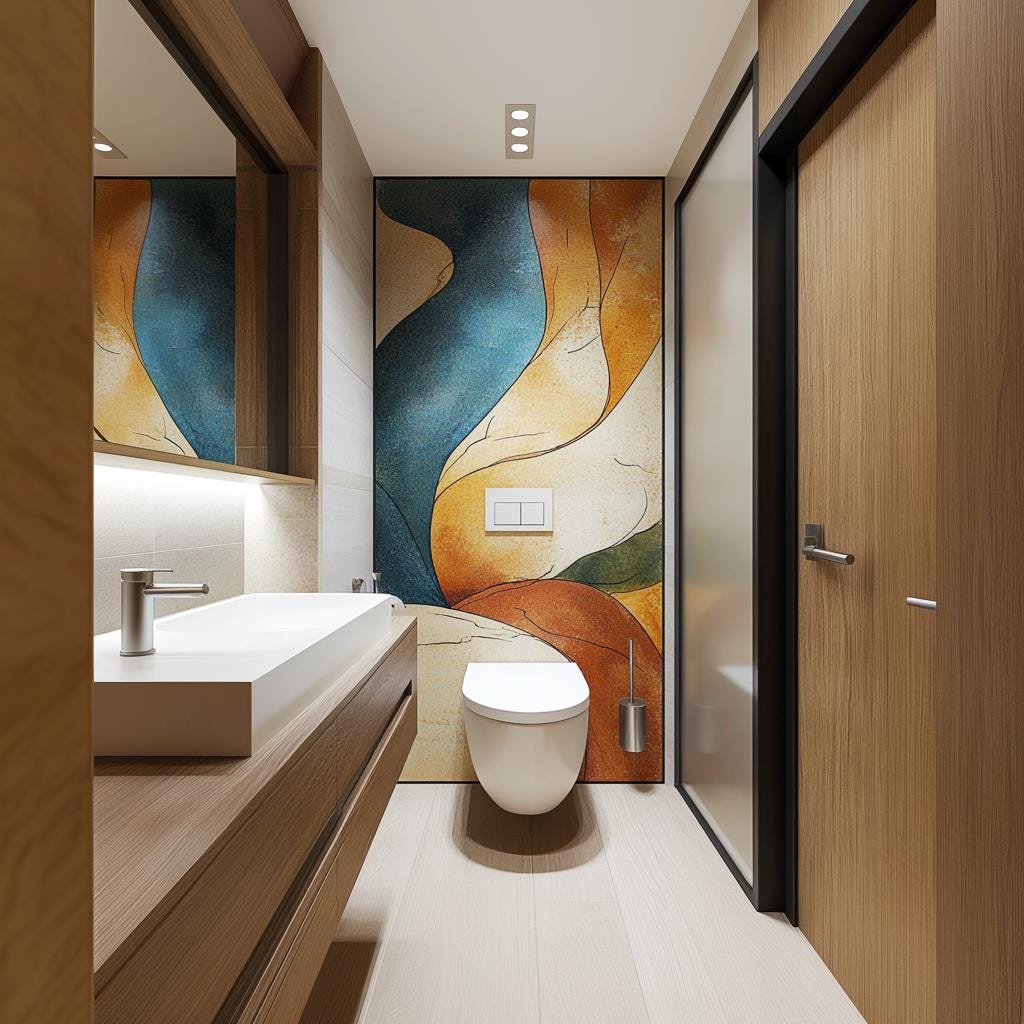 Alternate product view of Abstract Wall Mural.