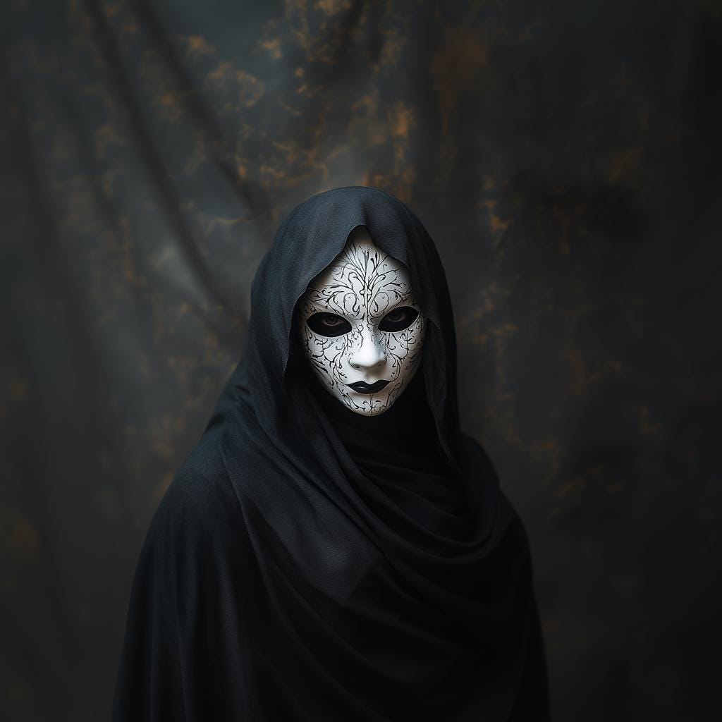 Additional product view of 3D Printed Ornate Gothic Masquerade Mask.