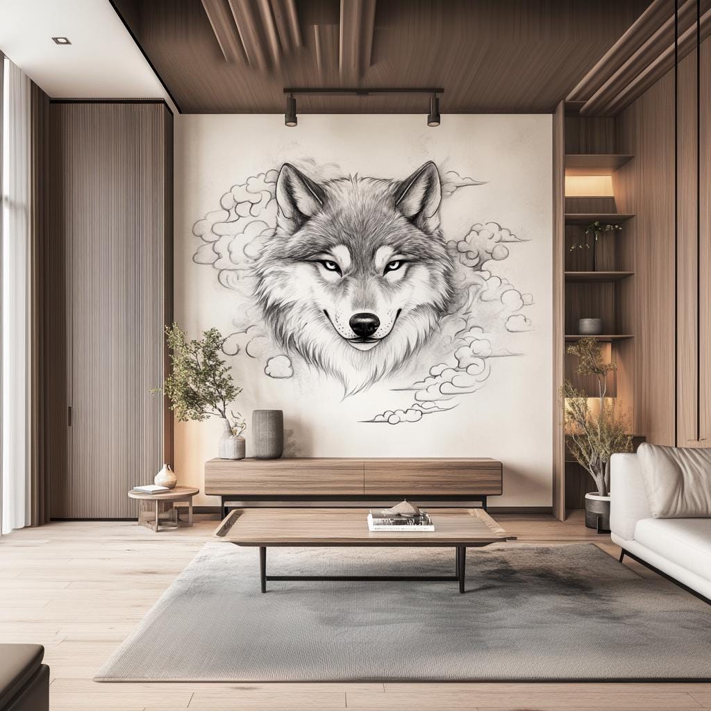 Alternate gallery view of Wolf Wall Decal.