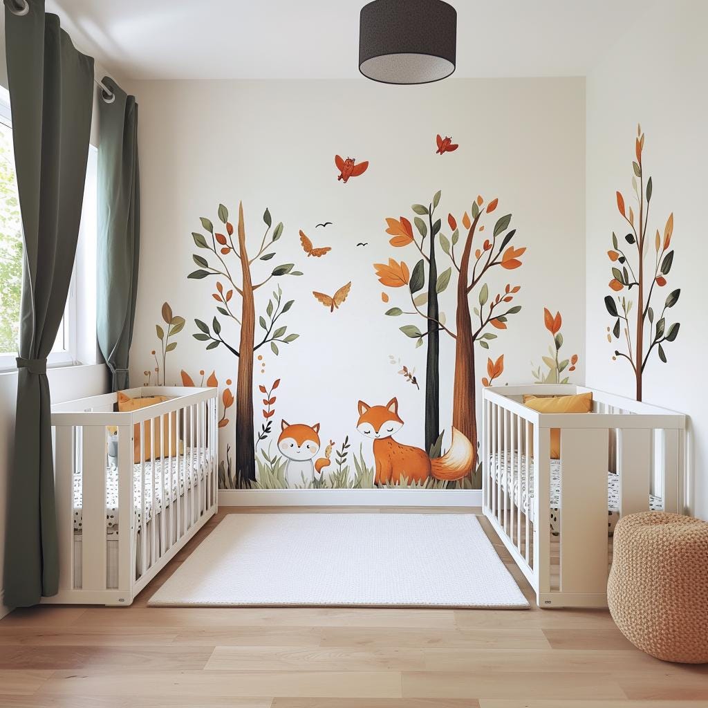 Alternate product view of Forest Fox Wall Decal.