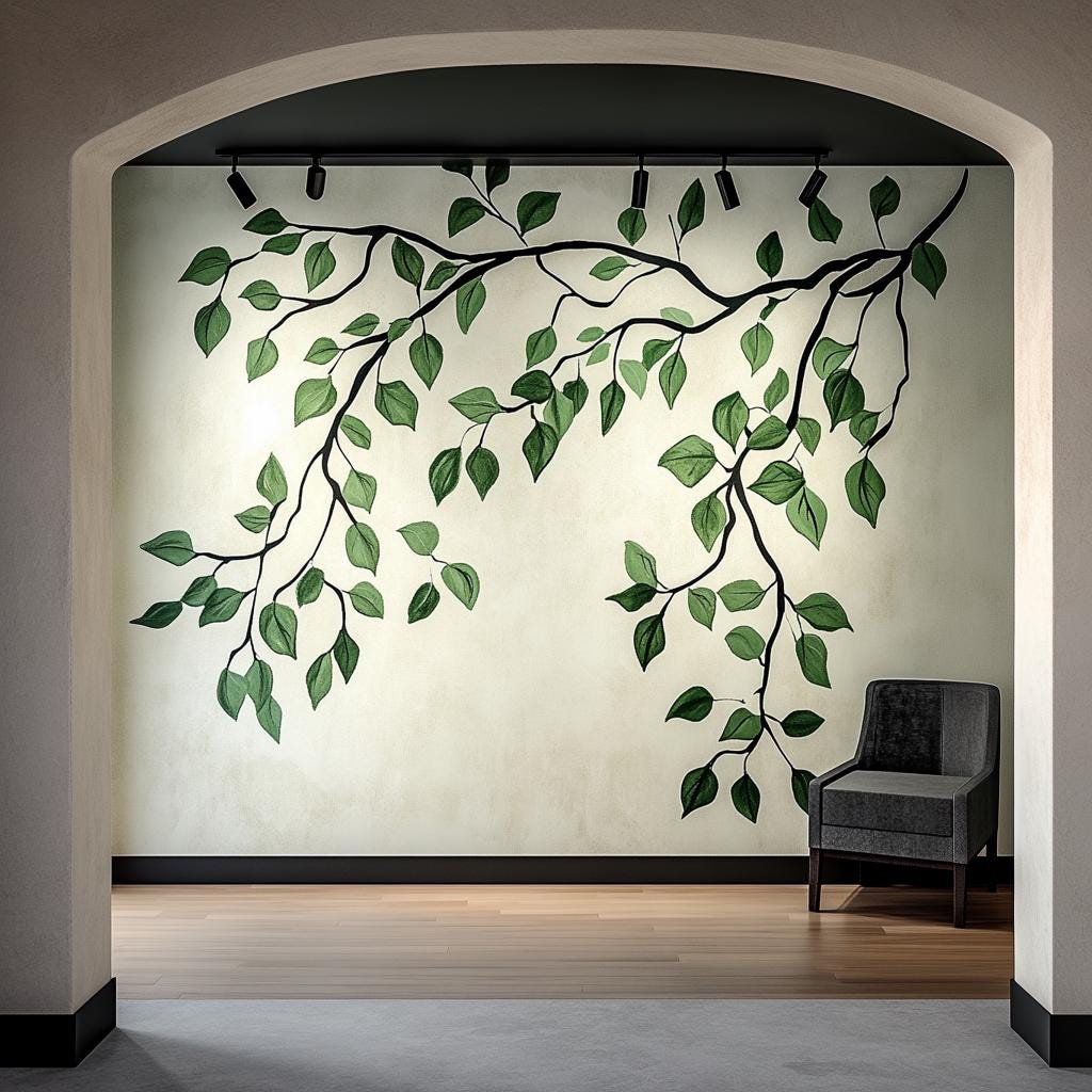 Additional product detail of Branch and Leaves Wall Decal.
