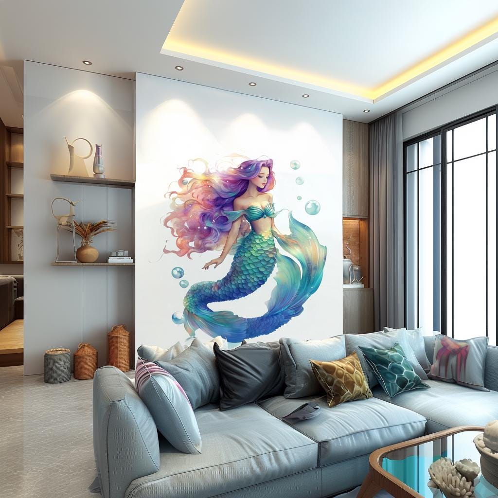 Alternate gallery view of Mermaid Wall Decal.