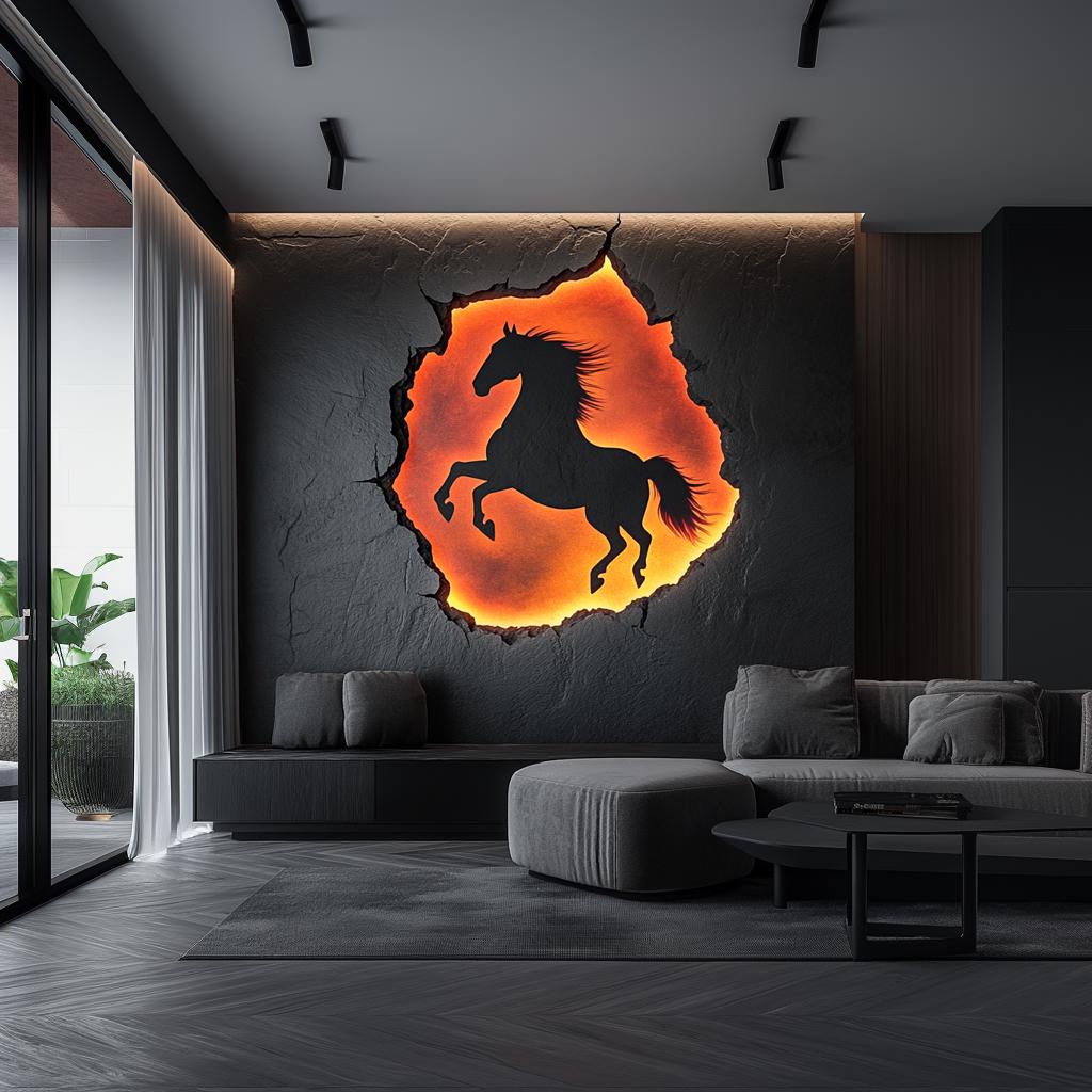 Additional product view of 3D Horse Wall Decal.