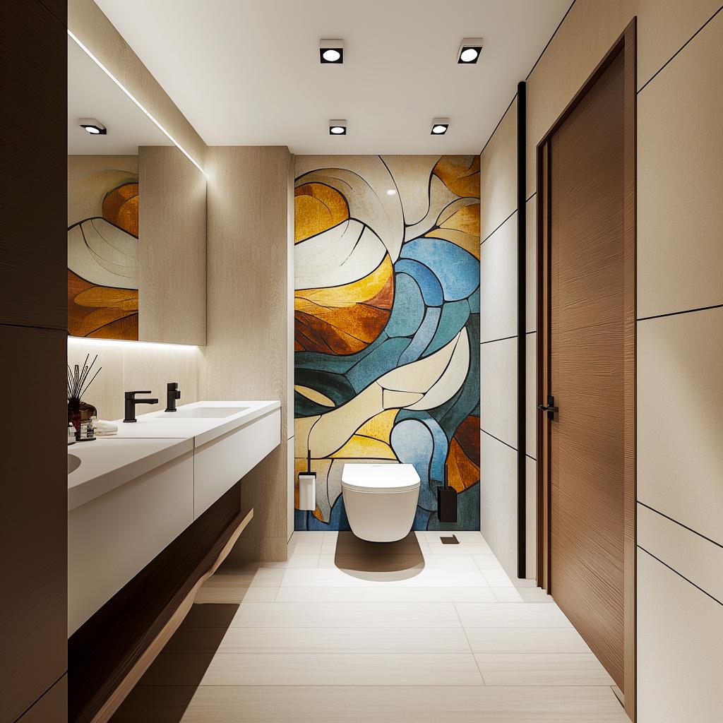 Product gallery view of Abstract Wall Mural.