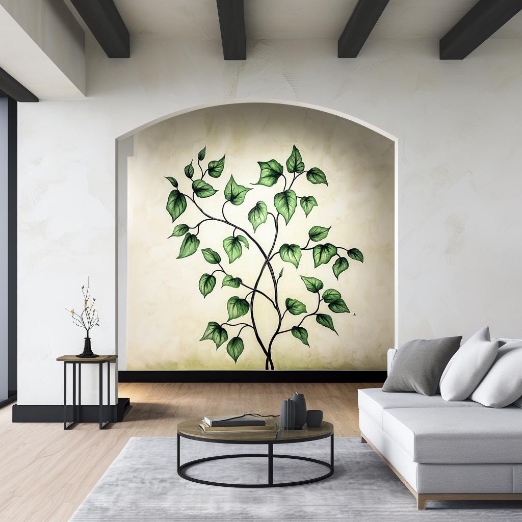 Additional product view of Botanical Vine Wall Decal.