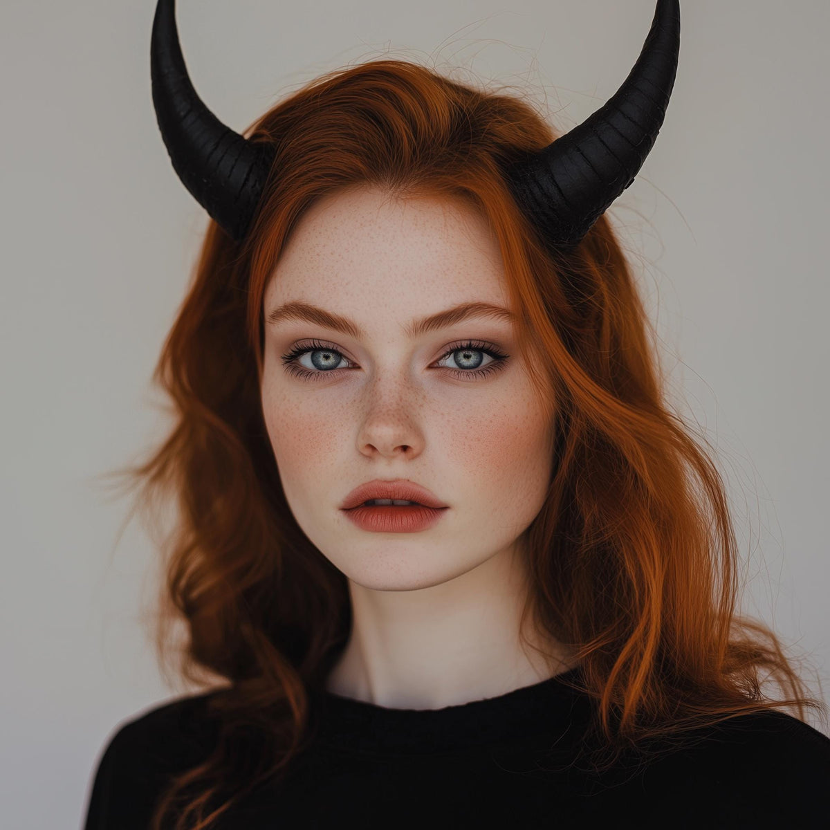 Alternate product view of Small 3D Printed Demon Horns.