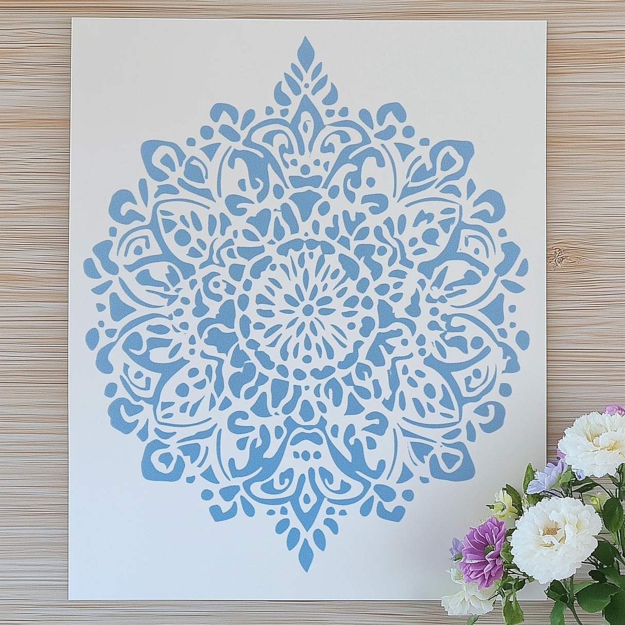 Alternate product view of 3D Printed Mandala Painting Stencil.