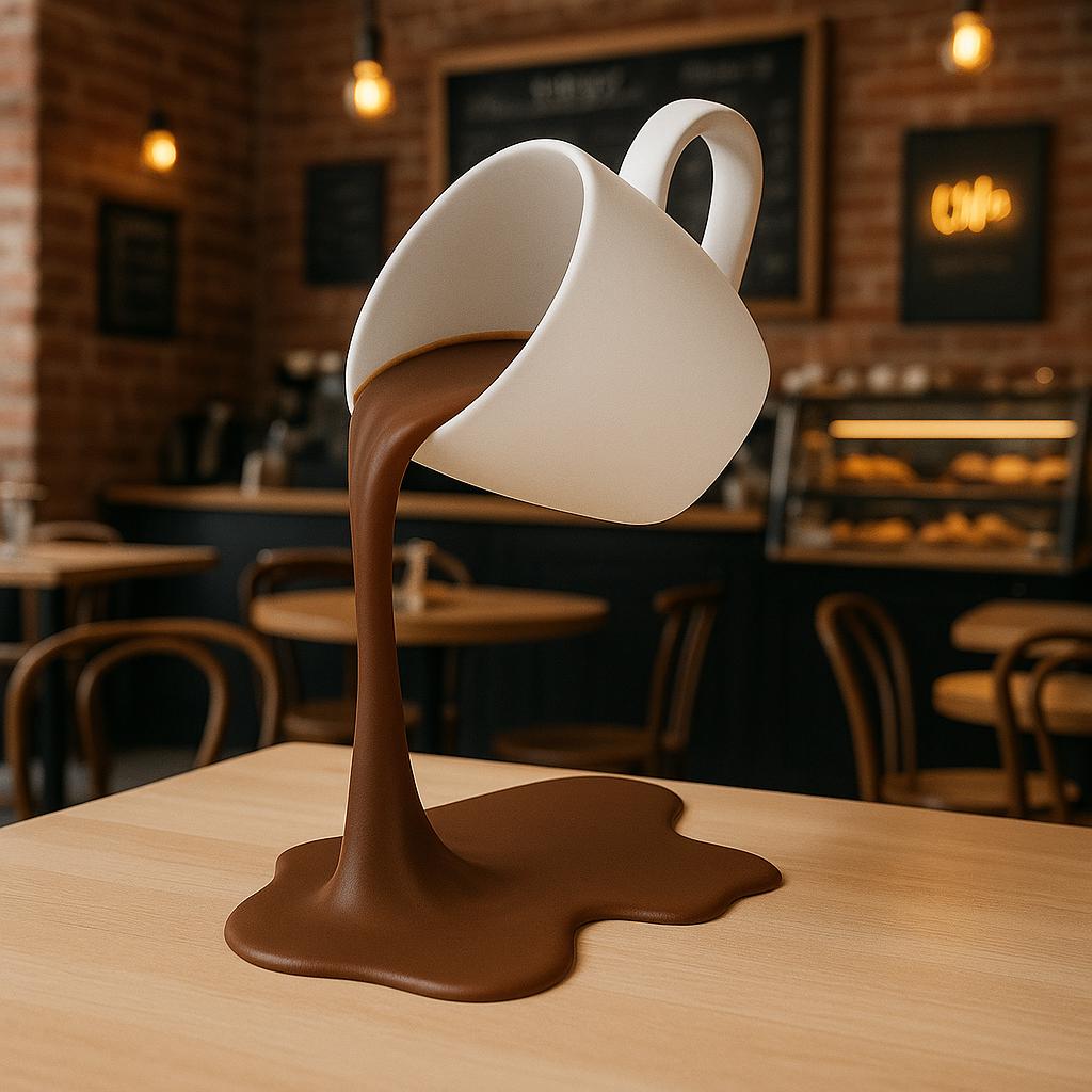 Alternate gallery view of Floating Coffee Cup Sculpture.