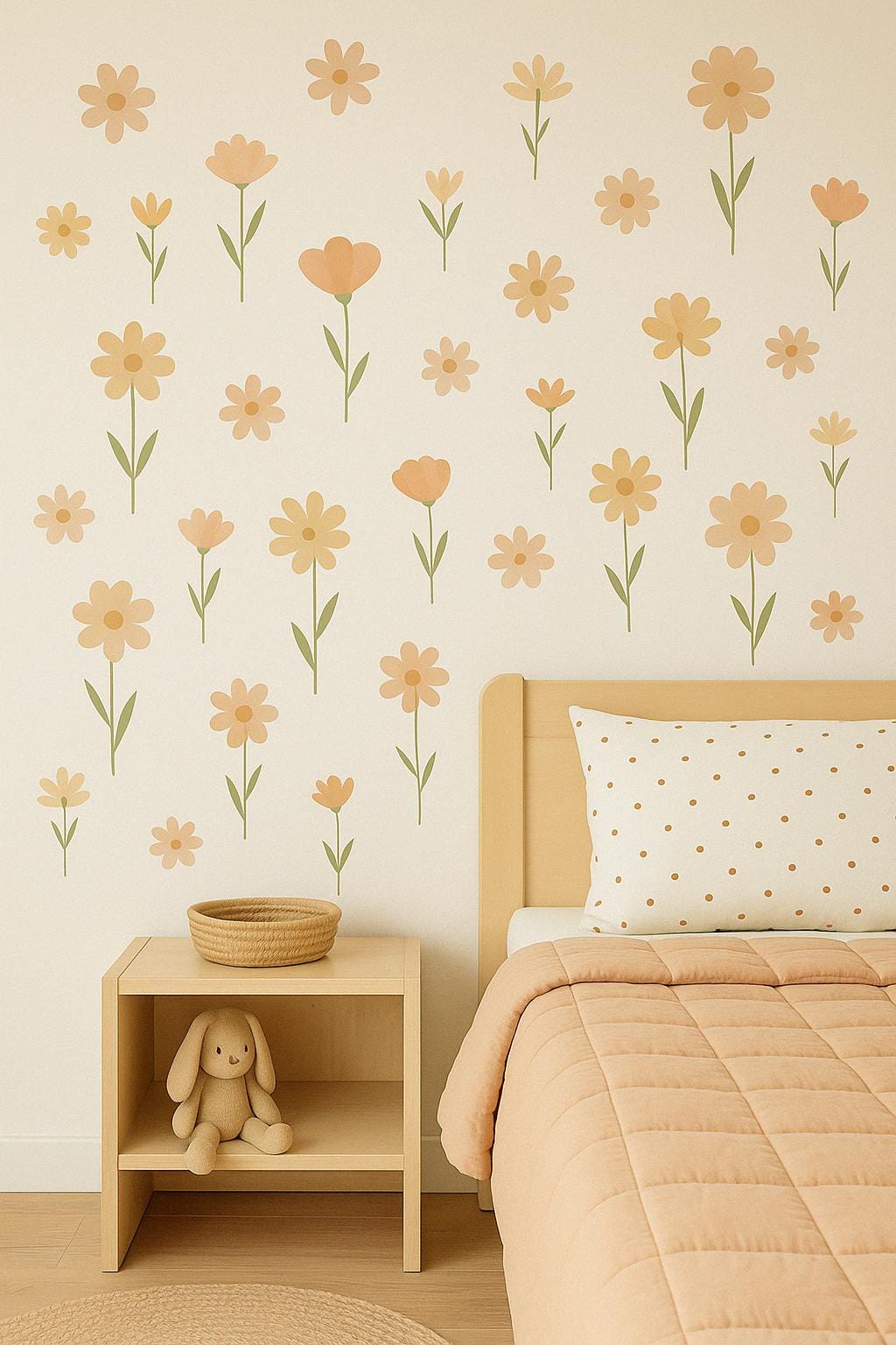 Product gallery view of Boho Floral Wall Decals for Nursery.