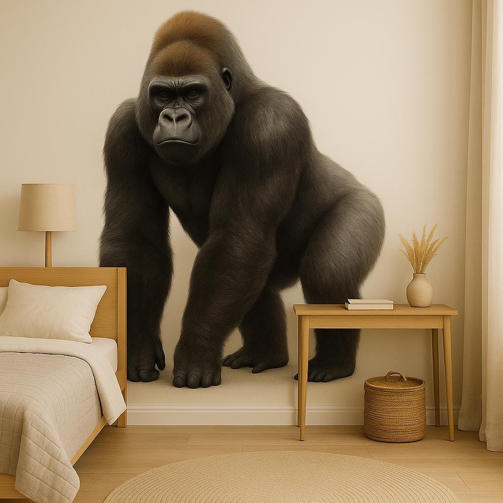 Product gallery view of Gorilla Wall Decal.