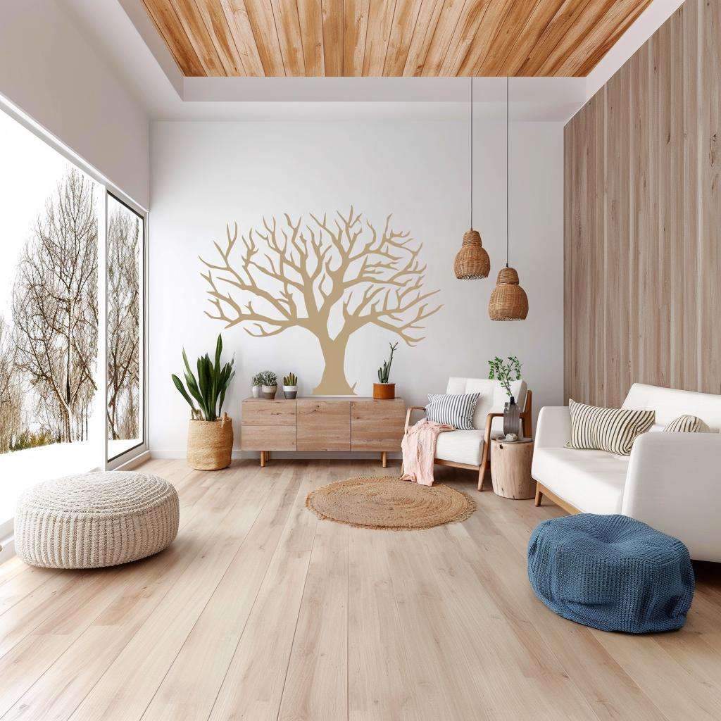 Alternate product view of Winter Tree Wall Decal.
