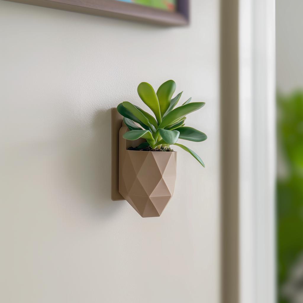 Additional product detail of 3D Printed Geometric Wall Planter.