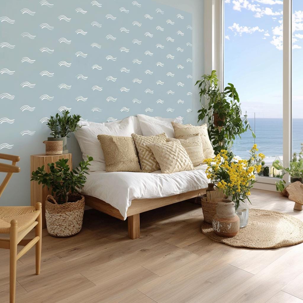 Alternate product view of 30x Ocean Wave Wall Decals.