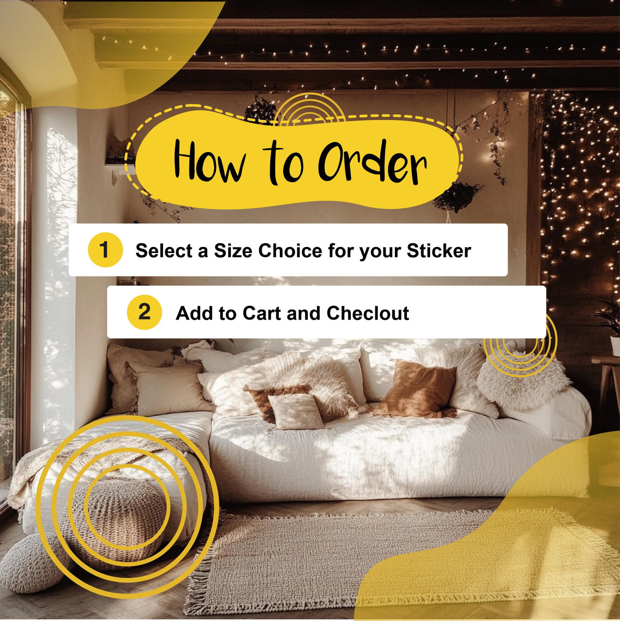 Alternate product presentation of Daisy Lavender Wall Vinyl Decal.