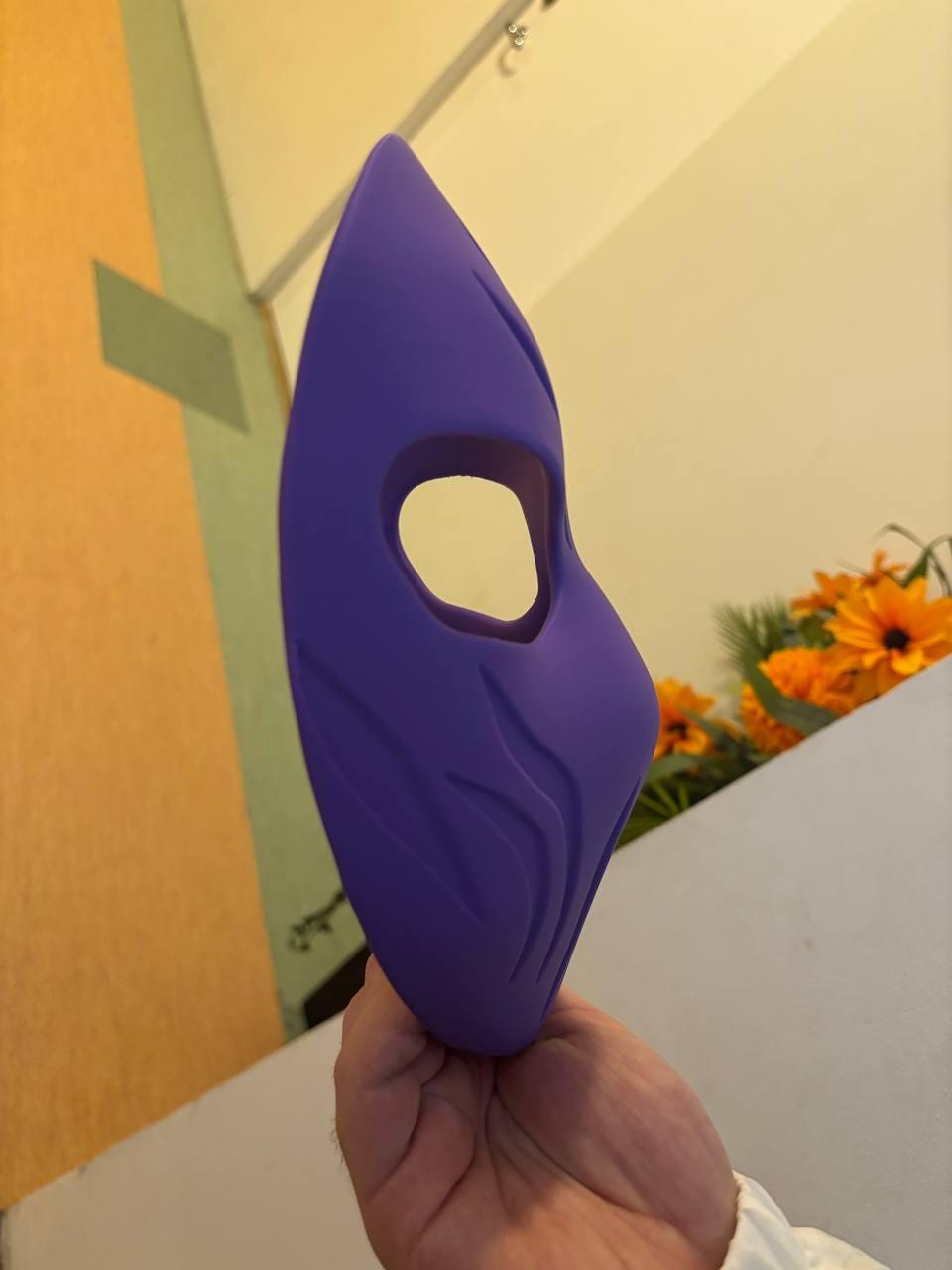 Product detail view of 3D Printed Skull Assassin Mask.