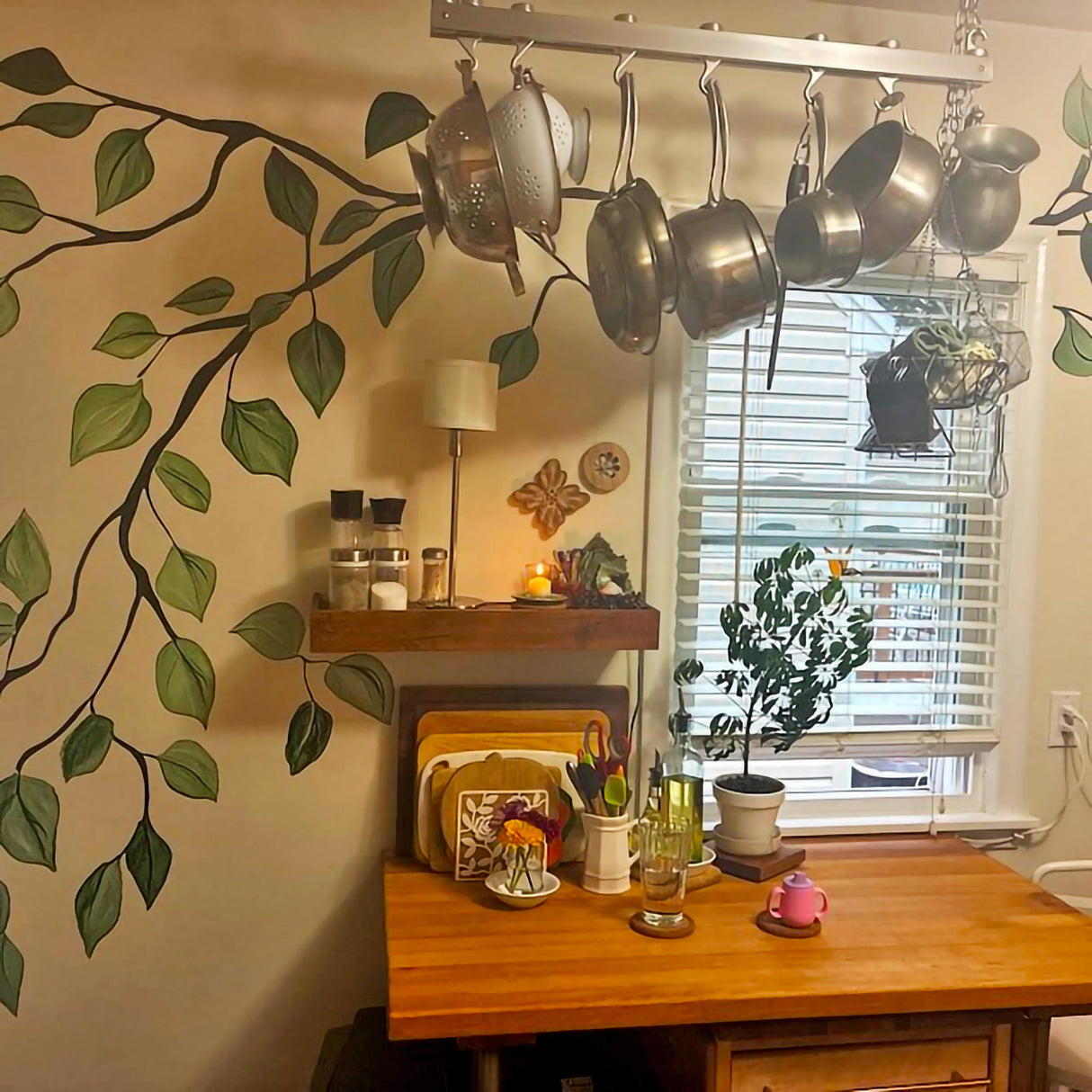 Alternate gallery view of Branch and Leaves Wall Decal.