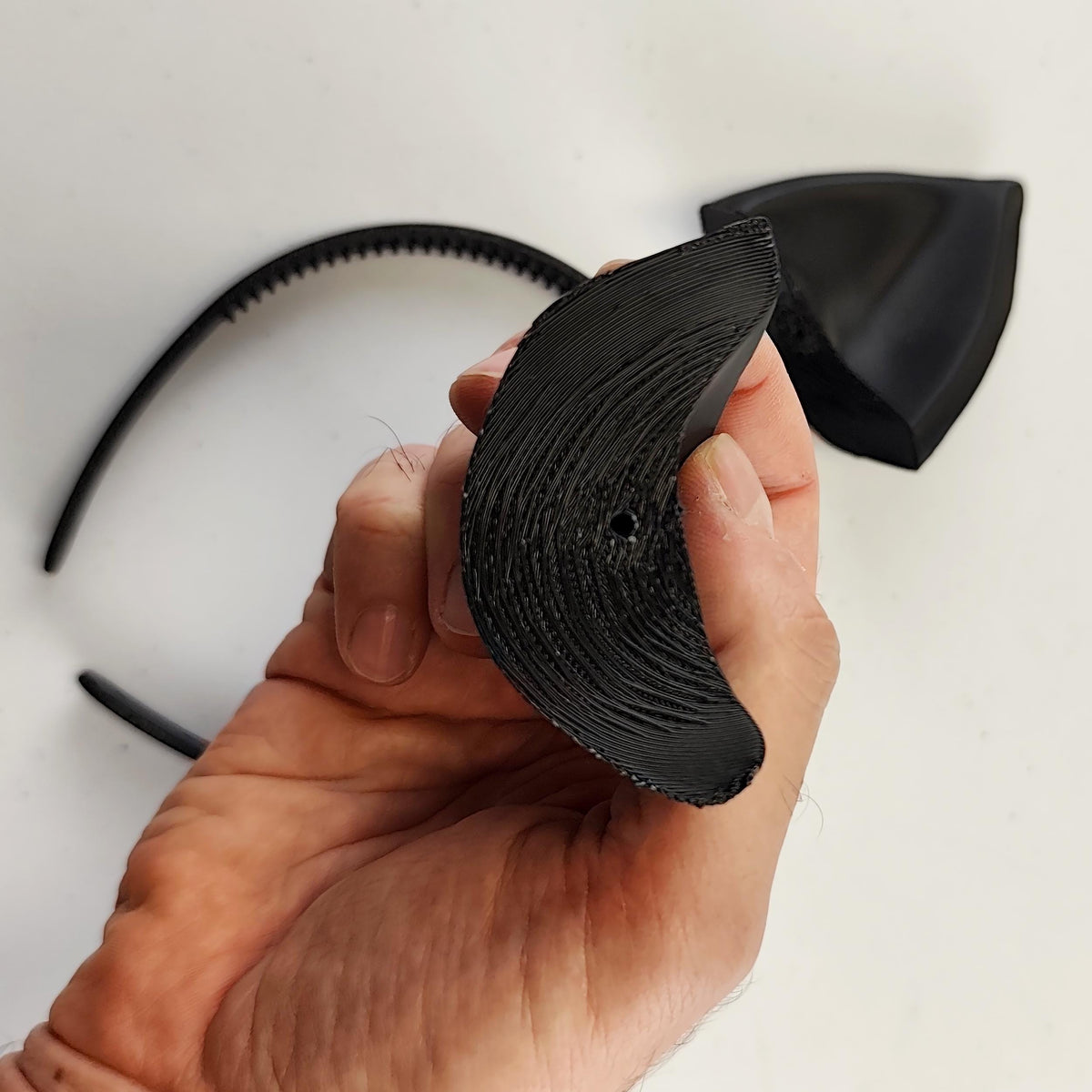Alternate gallery view of 3D Printed Gothic Cat Ears Headband.