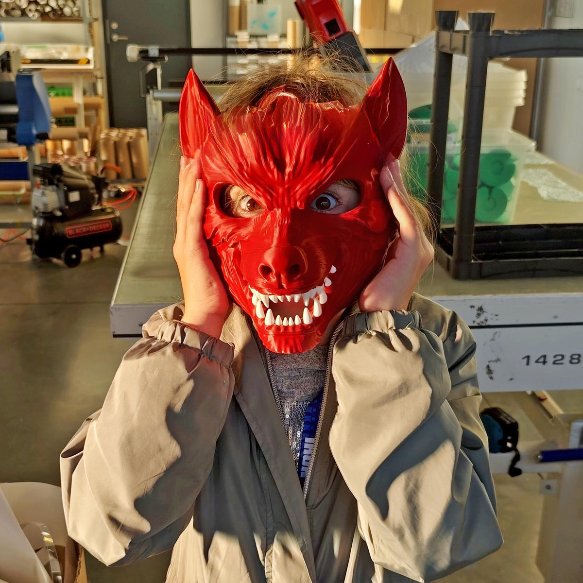 Additional product view of 3D Printed Werewolf Cosplay Mask.