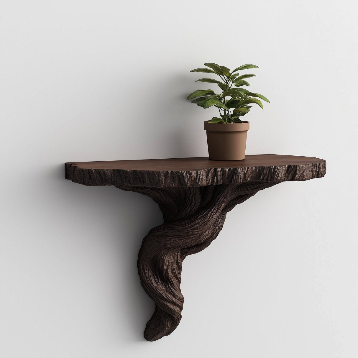 Additional product view of 3D Printed Tree Root Wall Shelf.