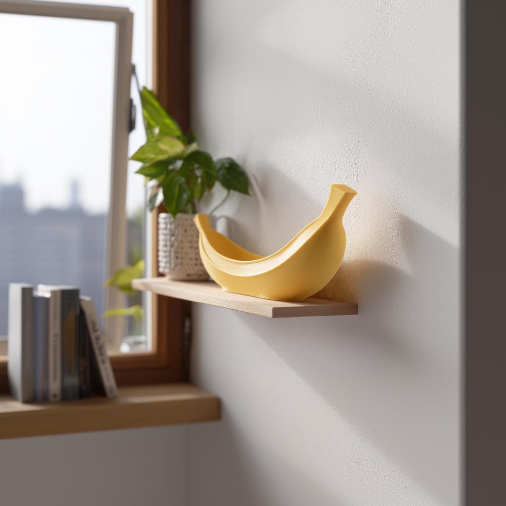 Additional product view of 3D Printed Banana Catchall Bowl.