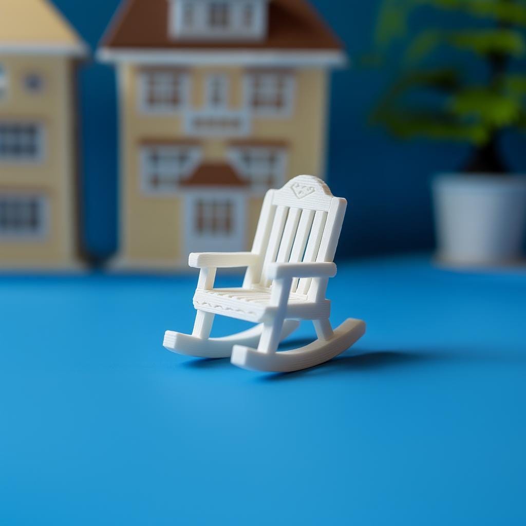 Additional product detail of 3D Printed 1:12 Miniature Rocking Chair.