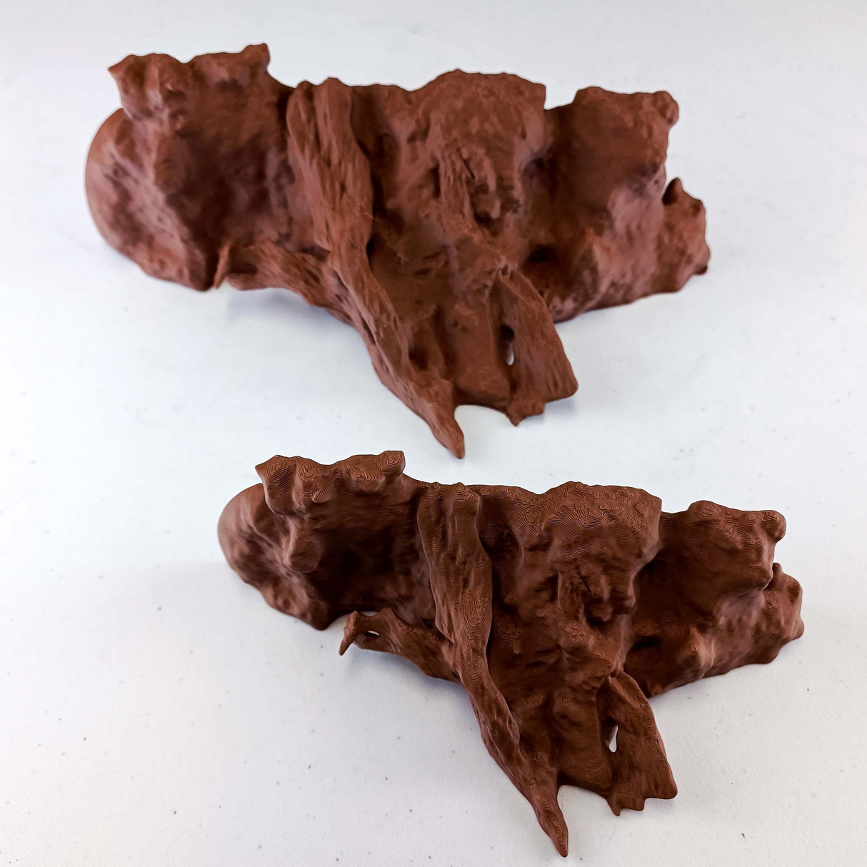 Product presentation view of 3D Printed Tree Root Shelf.