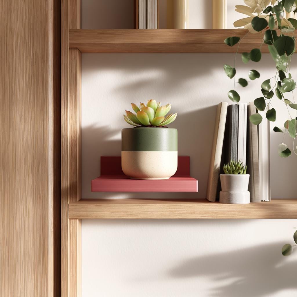 Product gallery view of 3D Printed Minimal Display Wall Shelf.
