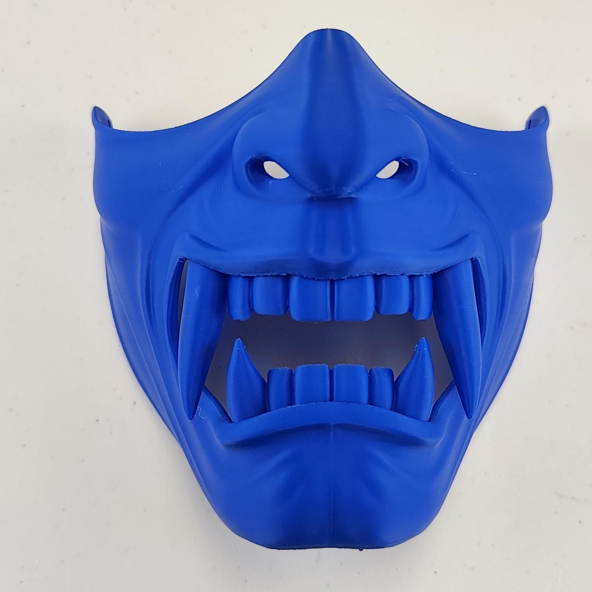 Additional product view of 3D Printed Oni Samurai Half Face Mask.
