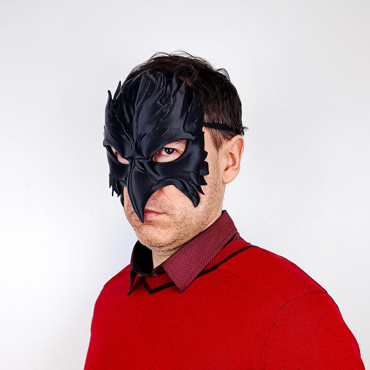 Additional product view of 3D Printed Gothic Raven Beak Mask.