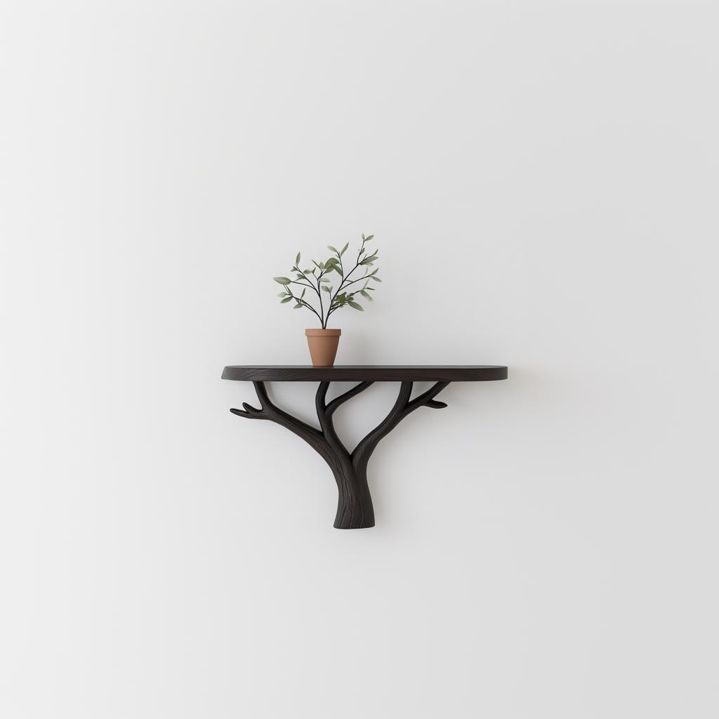 Additional product detail of 3D Printed Tree Branch Wall Shelf.