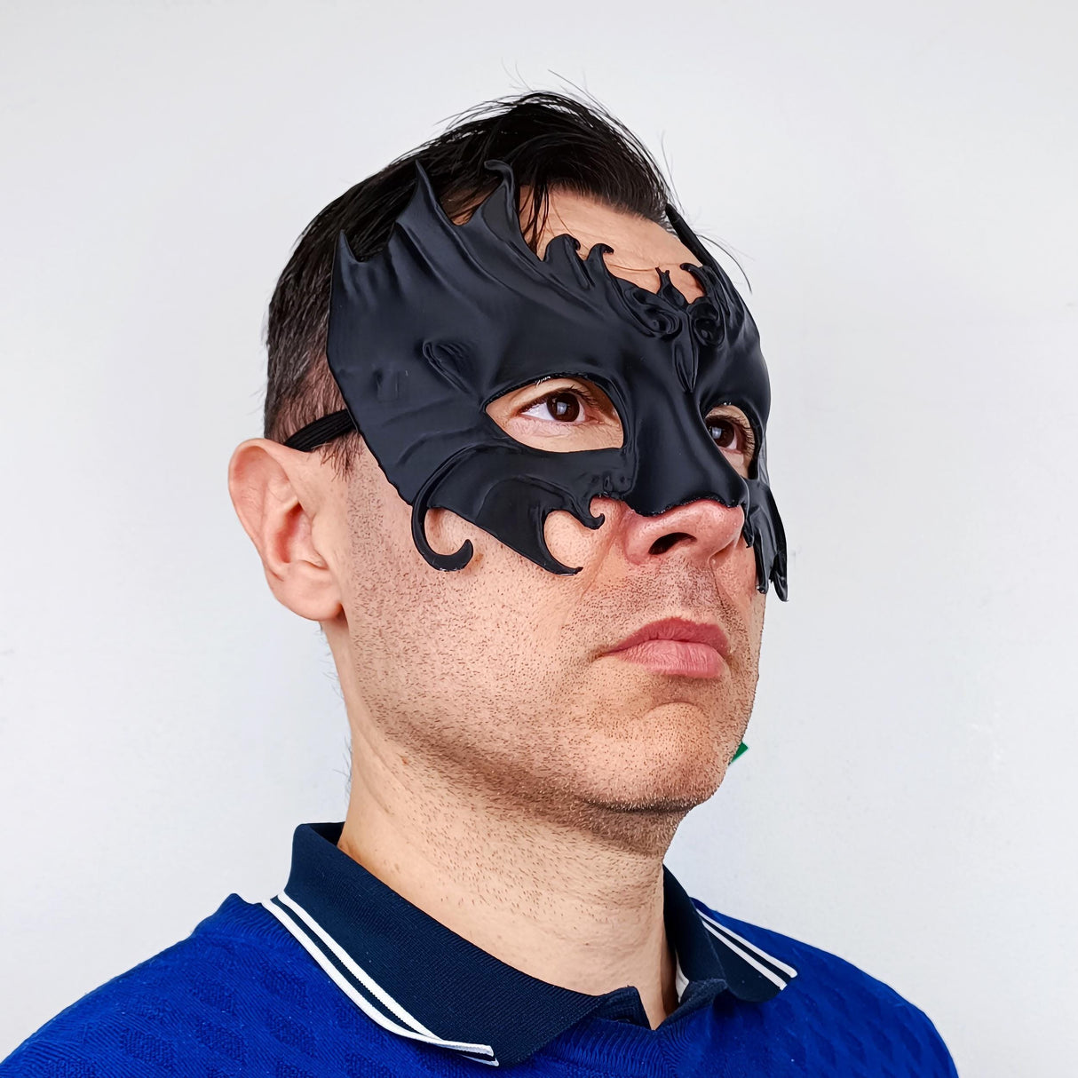 Additional product detail of 3D Printed Gothic Masquerade Half Mask.