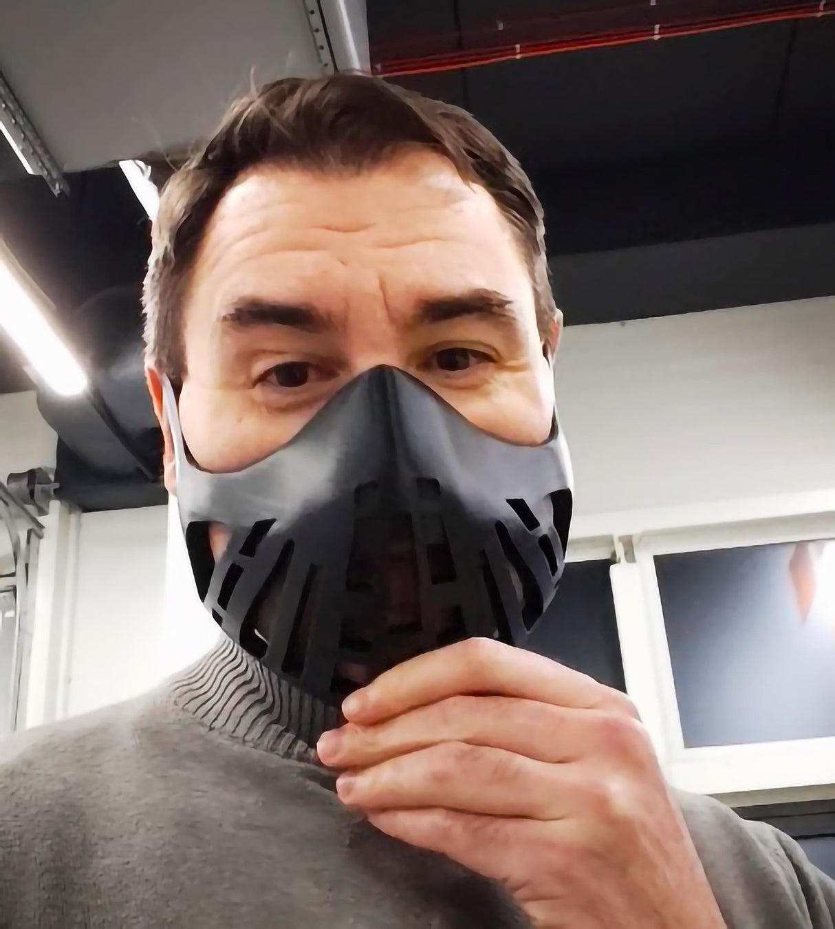 Additional gallery image of 3D Printed Futuristic Warrior Face Mask.