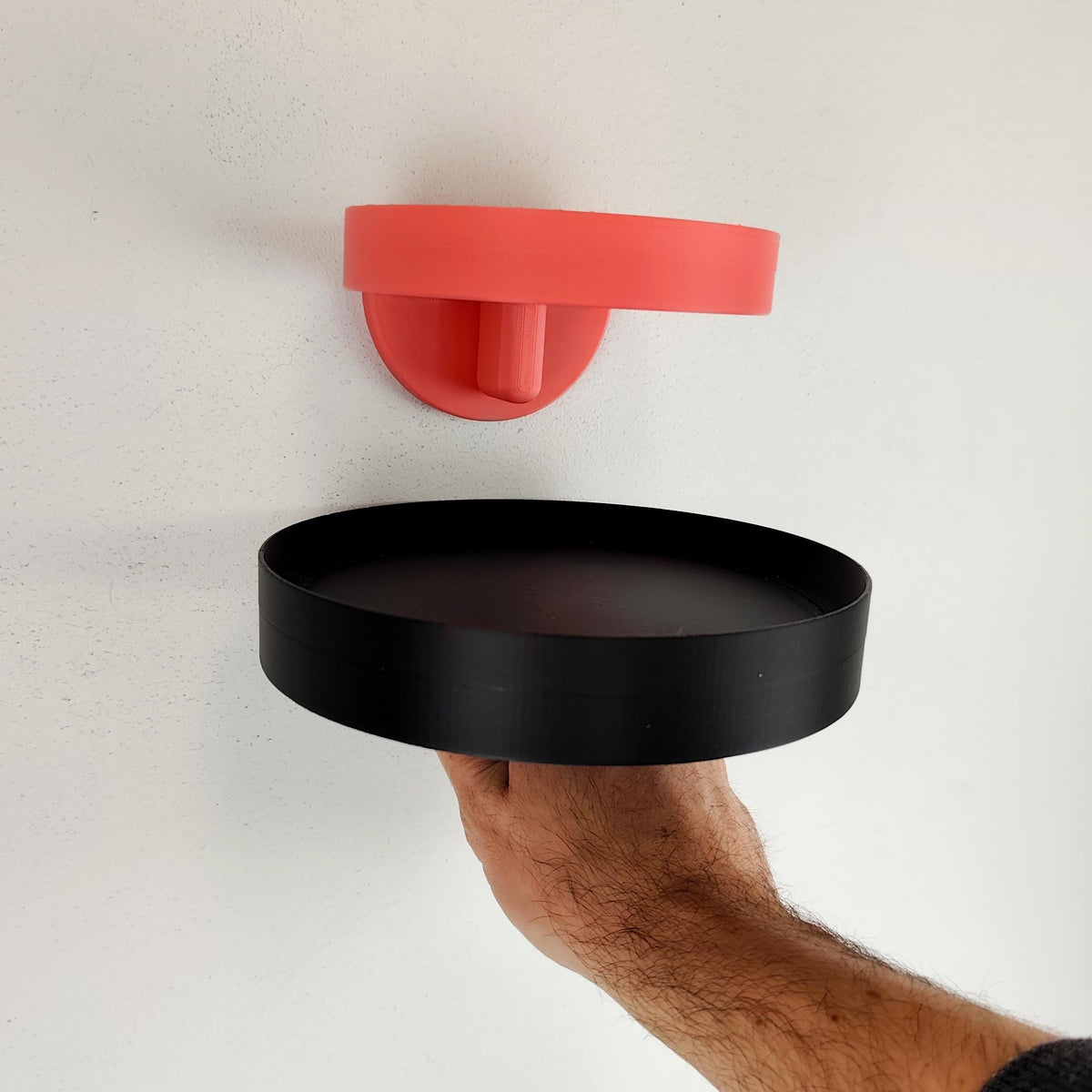 Alternate product view of 3D Printed Circular Frame Wall Shelf.