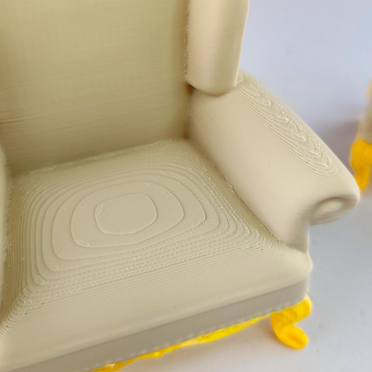 Alternate product view of 3D Printed 1:12 Victorian Chair and Ottoman.