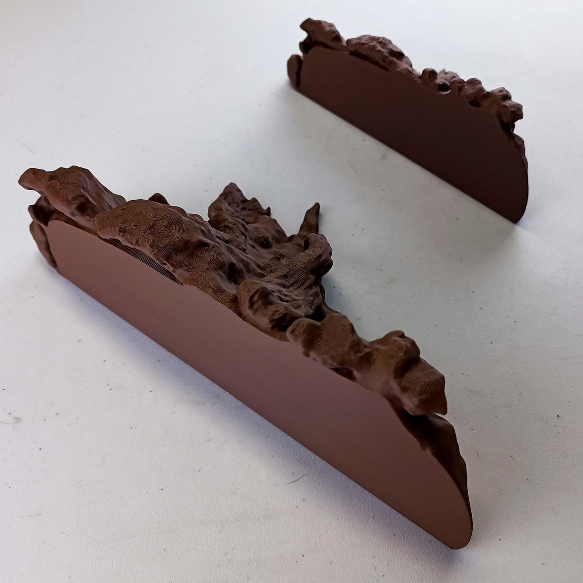 Alternate product presentation of 3D Printed Tree Root Shelf.
