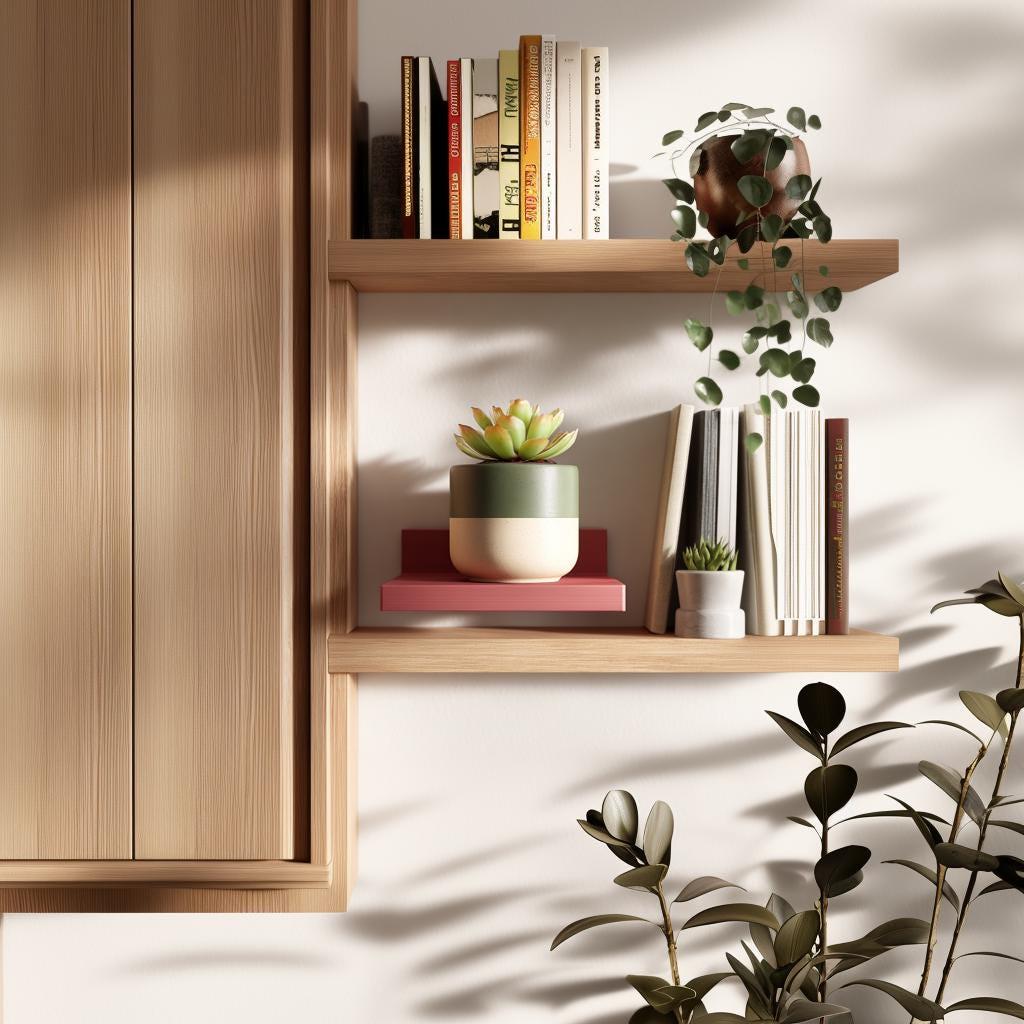 Alternate product view of 3D Printed Minimal Display Wall Shelf.