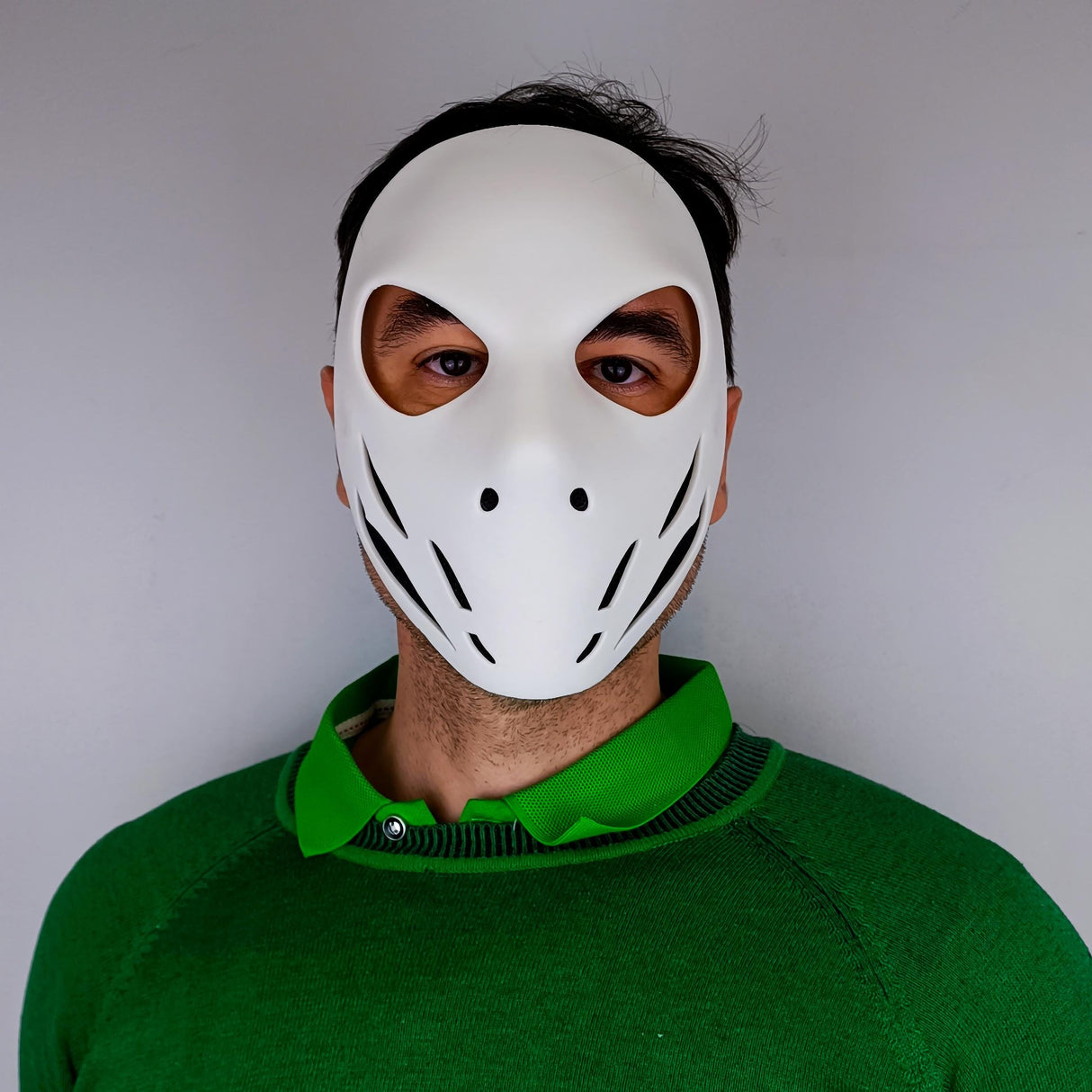 Product detail view of 3D Printed Tactical Skull Cosplay Mask.