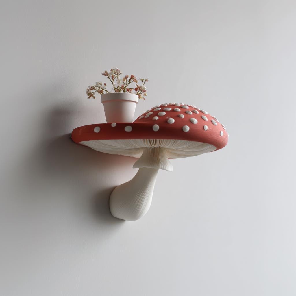 Product gallery view 19 of 3D Printed Toadstool Wall Shelf.