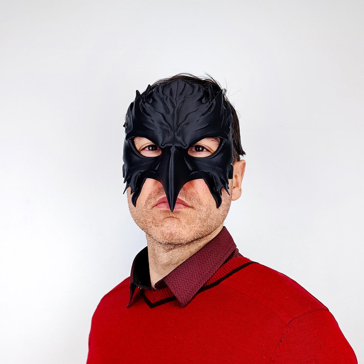 Additional product detail of 3D Printed Gothic Raven Beak Mask.