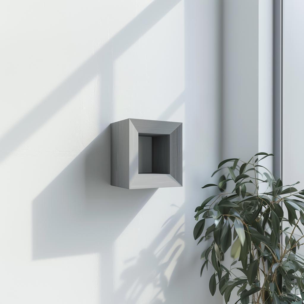 Alternate product view of 3D Printed Square Frame Wall Shelf.