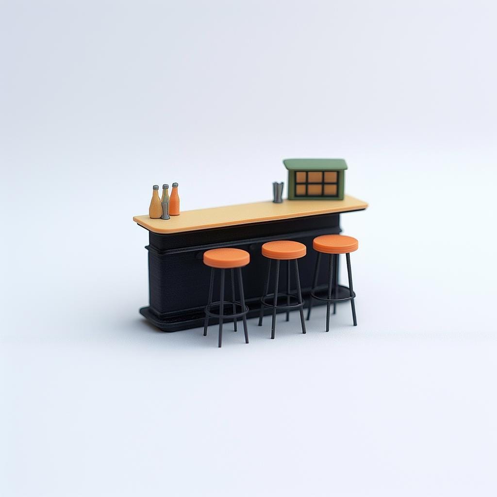Additional product presentation of Miniature Bar Counter Set 1.
